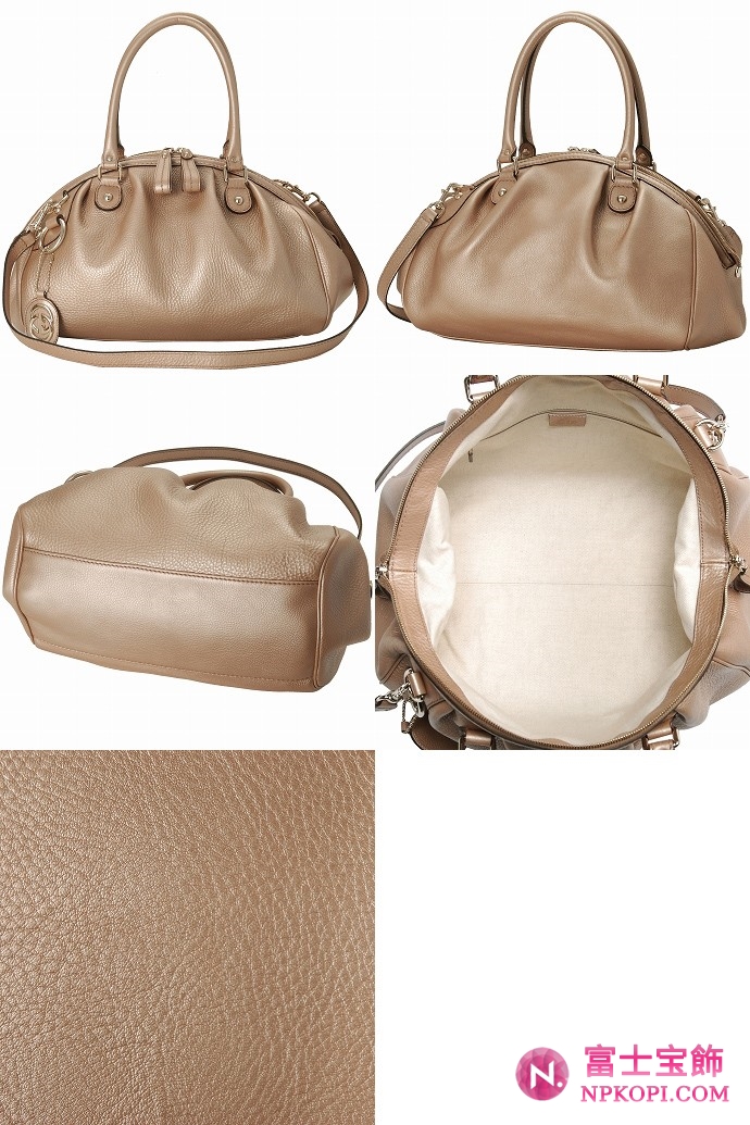 GUCCI/グッチ SUKEYインターロッキングGチャーム付きミディアムボストンバッグ 223974 AH90G 2729
